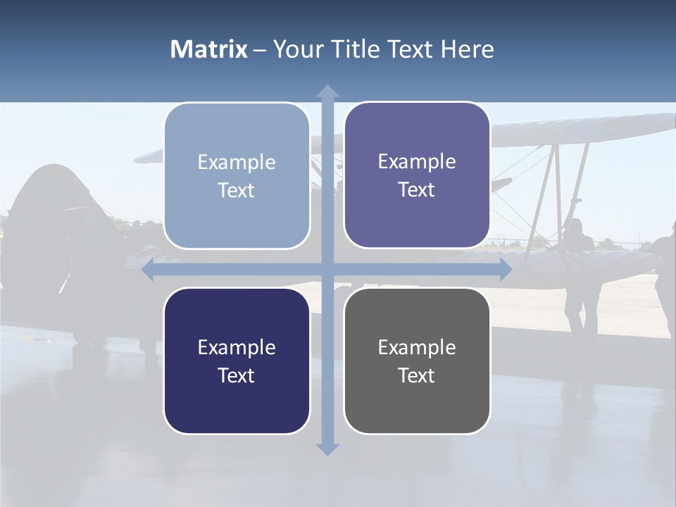 A Small Yellow Airplane Sitting On Top Of An Airport Tarmac PowerPoint Template