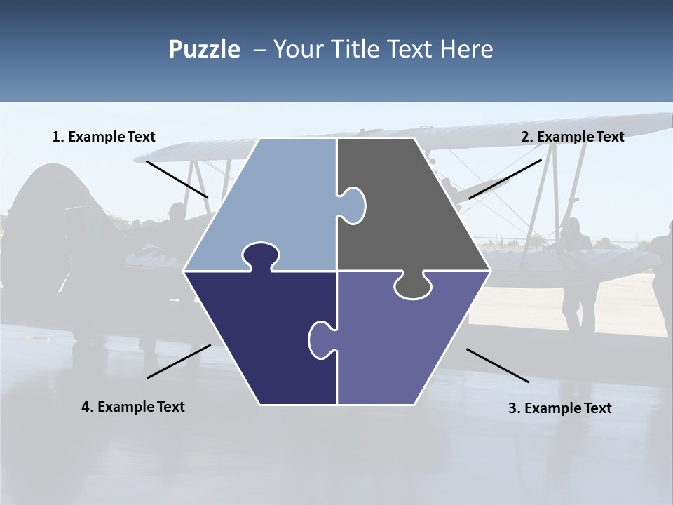 A Small Yellow Airplane Sitting On Top Of An Airport Tarmac PowerPoint Template