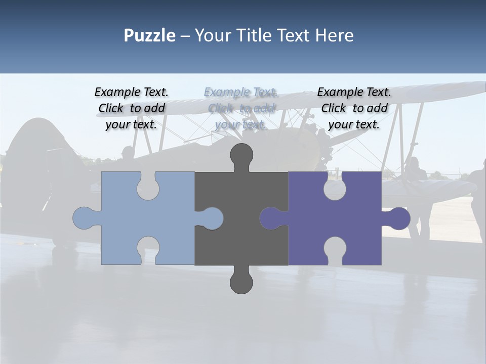 A Small Yellow Airplane Sitting On Top Of An Airport Tarmac PowerPoint Template