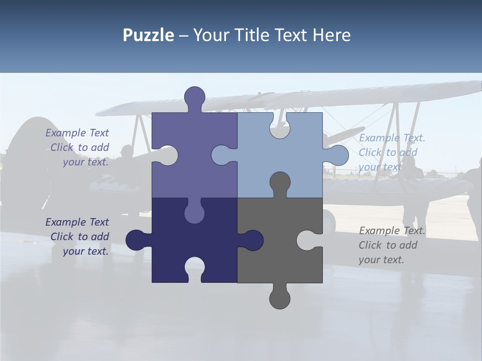 A Small Yellow Airplane Sitting On Top Of An Airport Tarmac PowerPoint Template