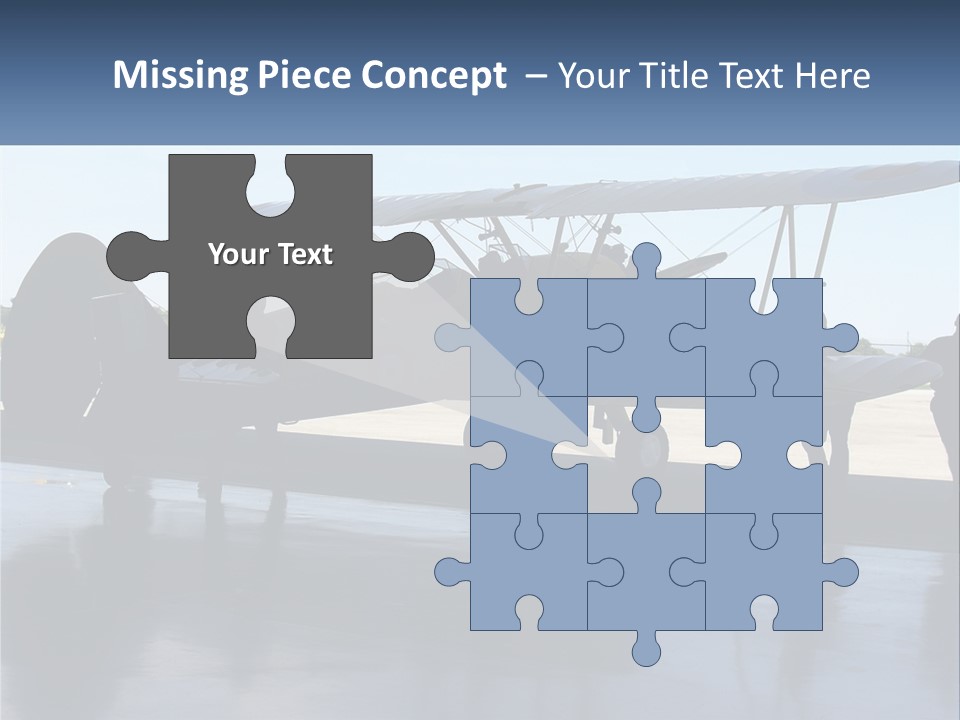 A Small Yellow Airplane Sitting On Top Of An Airport Tarmac PowerPoint Template