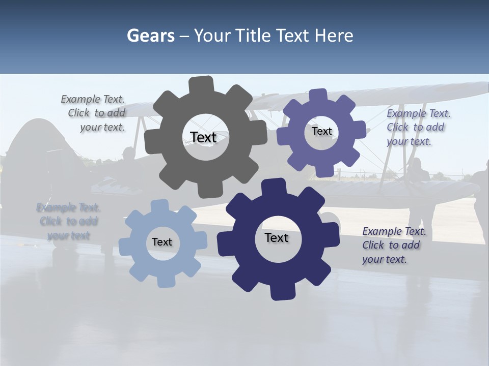 A Small Yellow Airplane Sitting On Top Of An Airport Tarmac PowerPoint Template