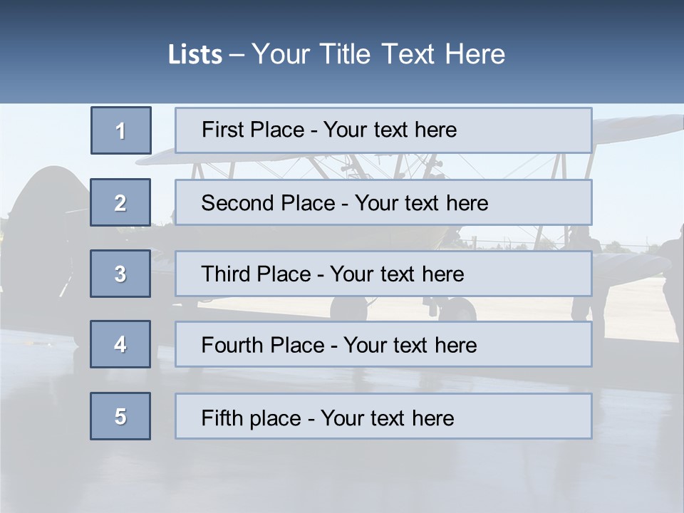 A Small Yellow Airplane Sitting On Top Of An Airport Tarmac PowerPoint Template