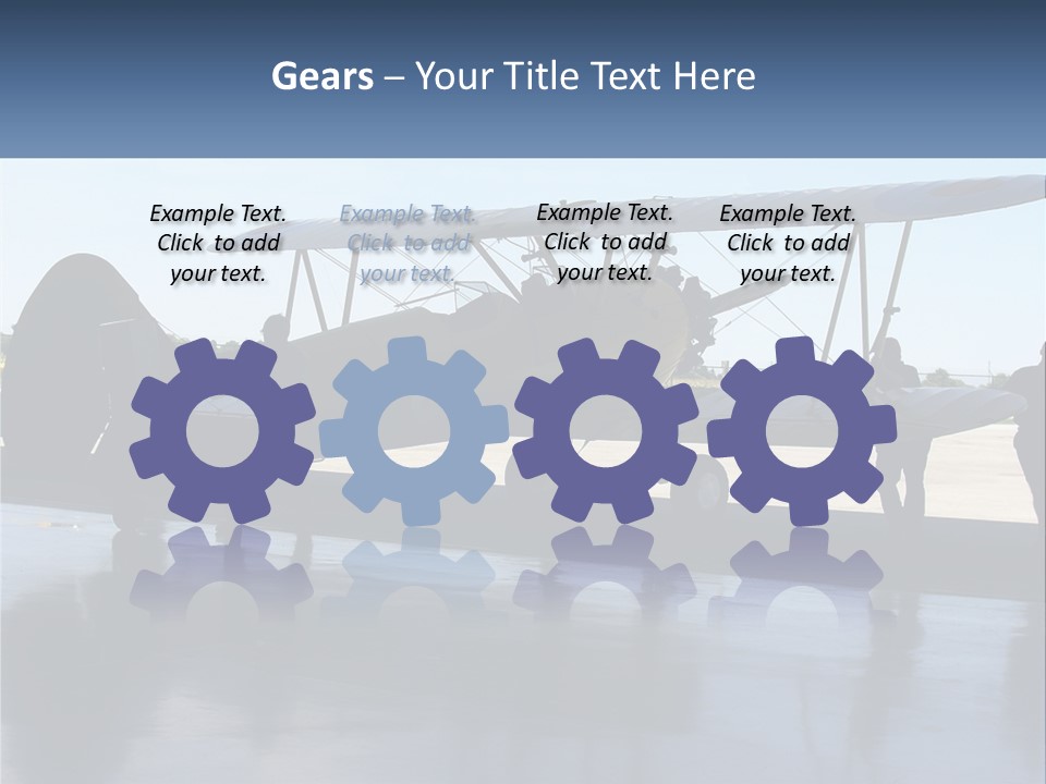 A Small Yellow Airplane Sitting On Top Of An Airport Tarmac PowerPoint Template