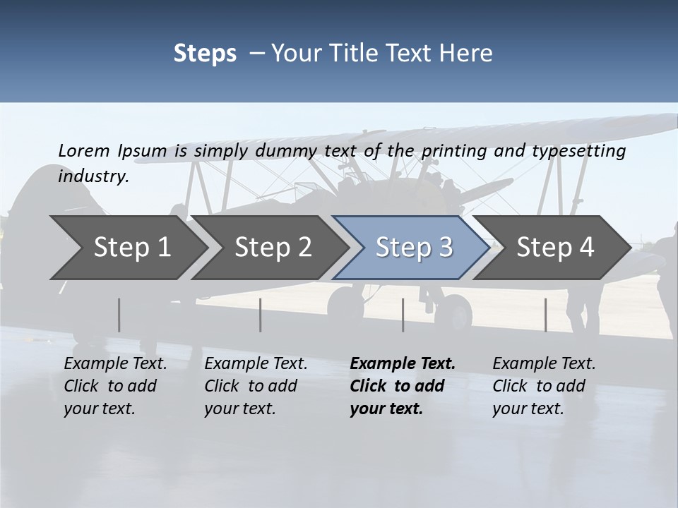 A Small Yellow Airplane Sitting On Top Of An Airport Tarmac PowerPoint Template