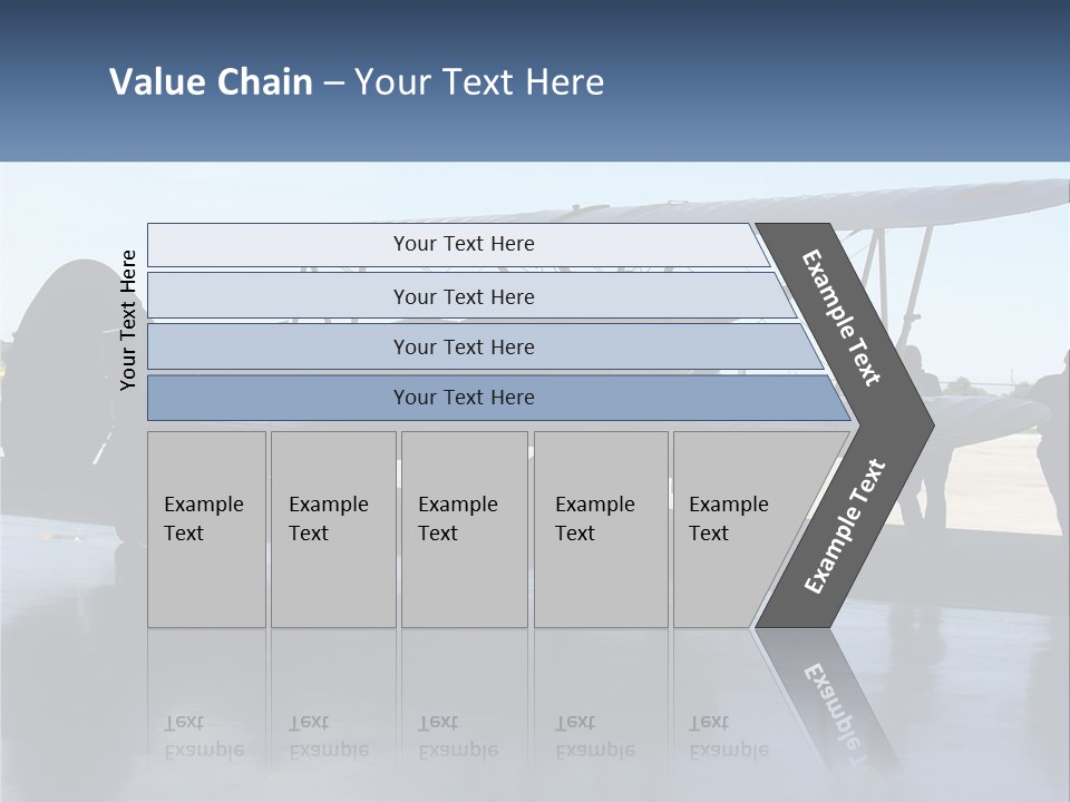 A Small Yellow Airplane Sitting On Top Of An Airport Tarmac PowerPoint Template