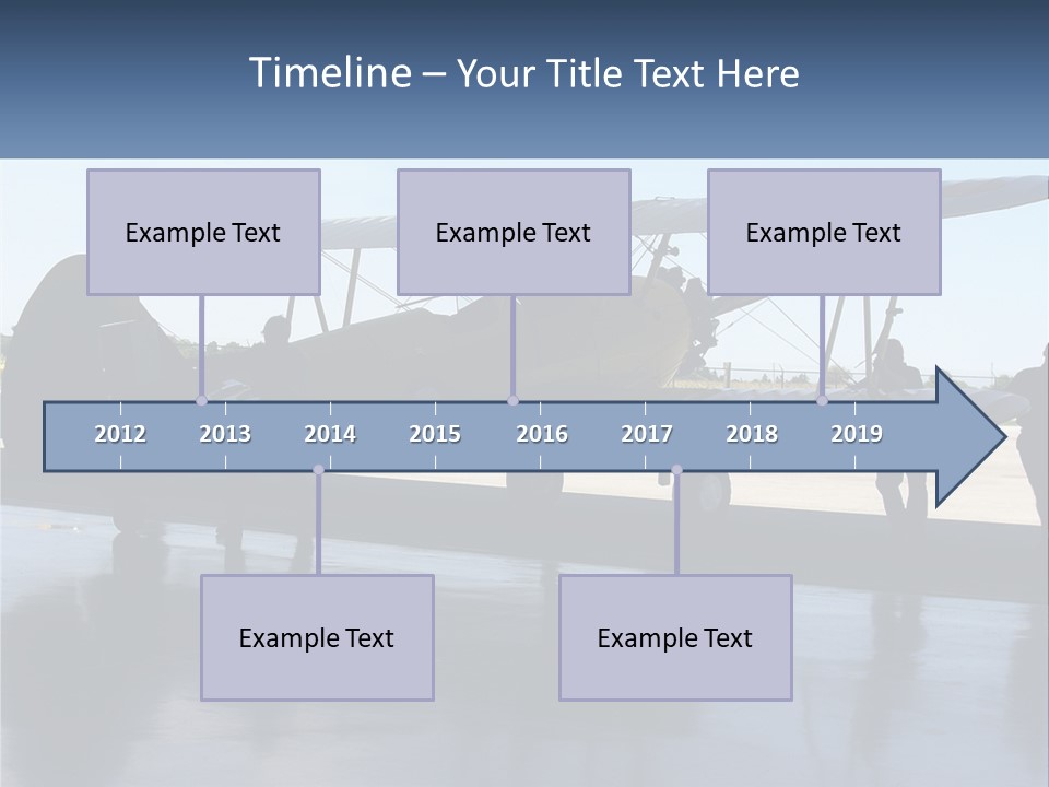 A Small Yellow Airplane Sitting On Top Of An Airport Tarmac PowerPoint Template