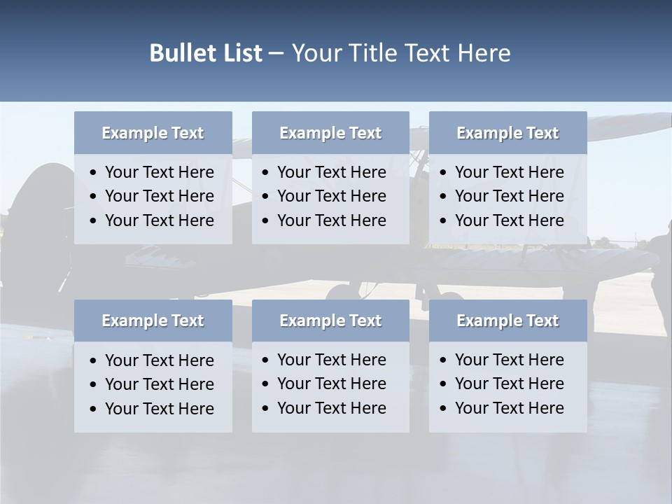 A Small Yellow Airplane Sitting On Top Of An Airport Tarmac PowerPoint Template