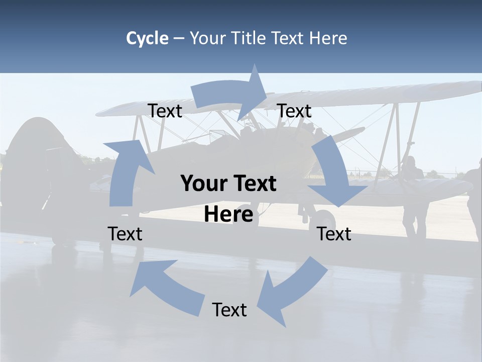 A Small Yellow Airplane Sitting On Top Of An Airport Tarmac PowerPoint Template