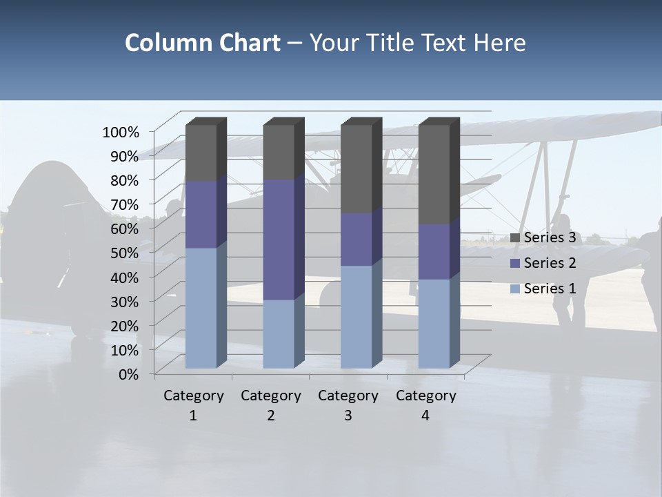 A Small Yellow Airplane Sitting On Top Of An Airport Tarmac PowerPoint Template