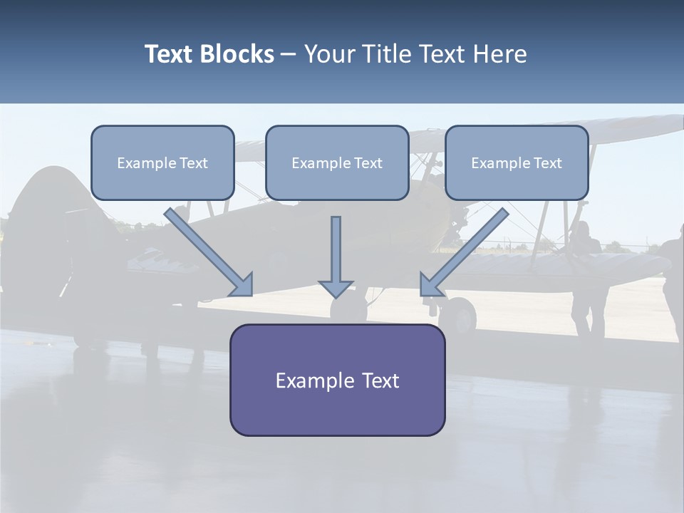 A Small Yellow Airplane Sitting On Top Of An Airport Tarmac PowerPoint Template