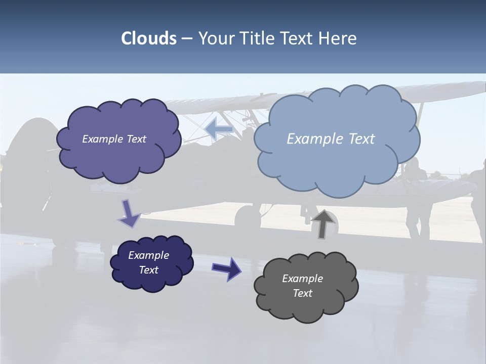 A Small Yellow Airplane Sitting On Top Of An Airport Tarmac PowerPoint Template