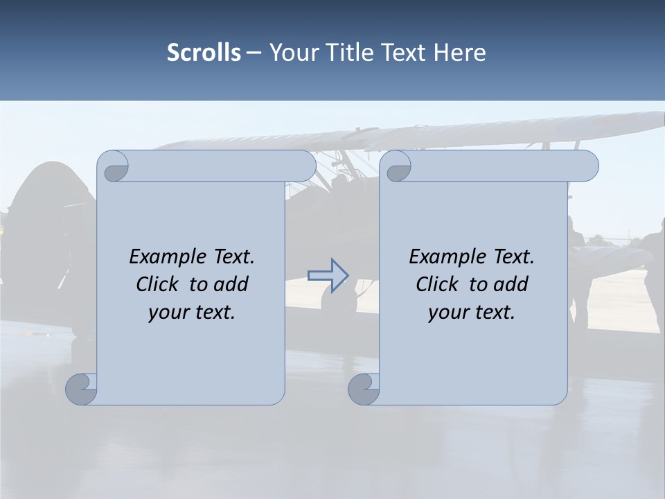A Small Yellow Airplane Sitting On Top Of An Airport Tarmac PowerPoint Template