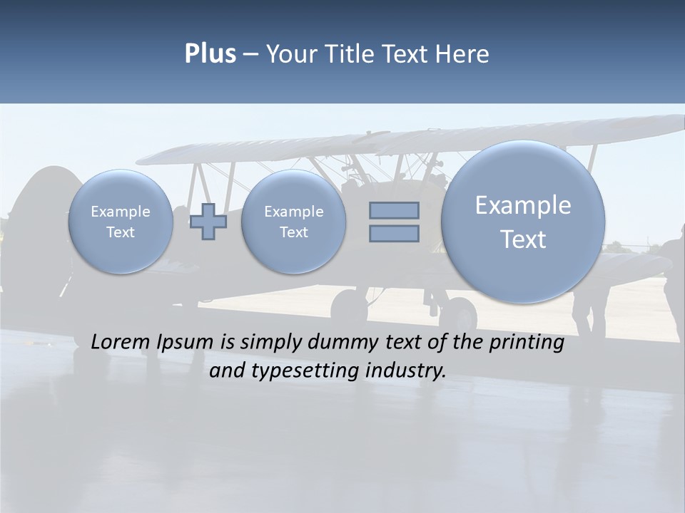 A Small Yellow Airplane Sitting On Top Of An Airport Tarmac PowerPoint Template