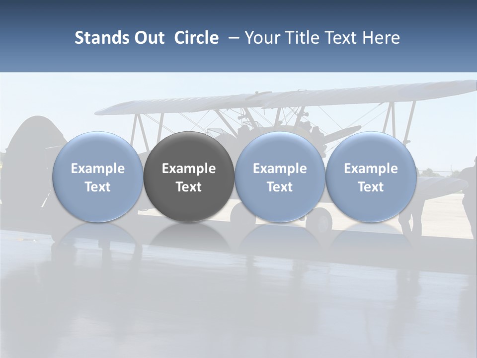 A Small Yellow Airplane Sitting On Top Of An Airport Tarmac PowerPoint Template