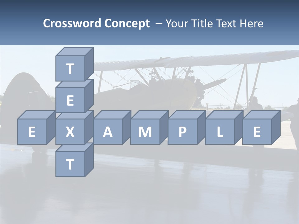 A Small Yellow Airplane Sitting On Top Of An Airport Tarmac PowerPoint Template