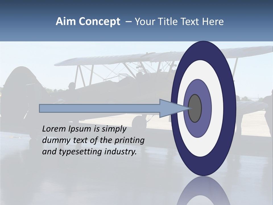 A Small Yellow Airplane Sitting On Top Of An Airport Tarmac PowerPoint Template
