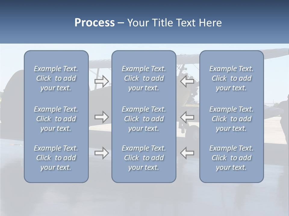 A Small Yellow Airplane Sitting On Top Of An Airport Tarmac PowerPoint Template