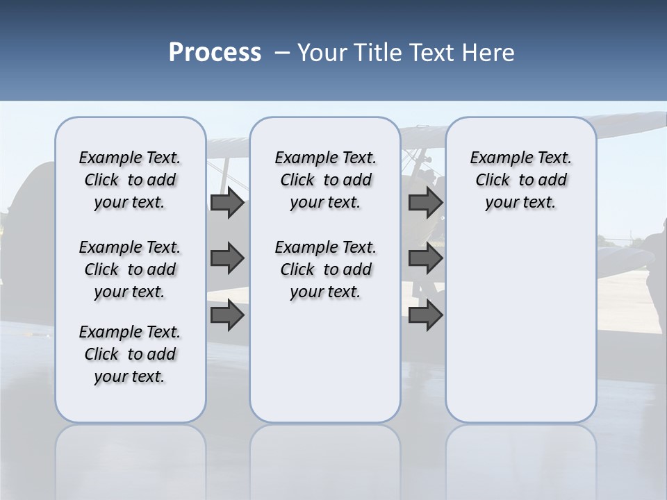A Small Yellow Airplane Sitting On Top Of An Airport Tarmac PowerPoint Template