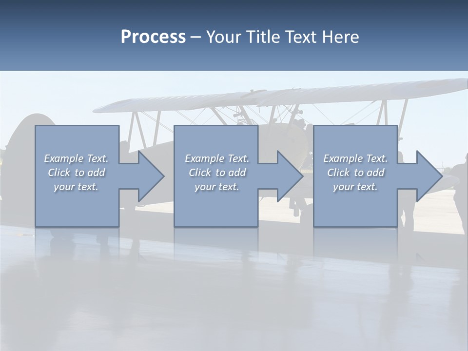 A Small Yellow Airplane Sitting On Top Of An Airport Tarmac PowerPoint Template