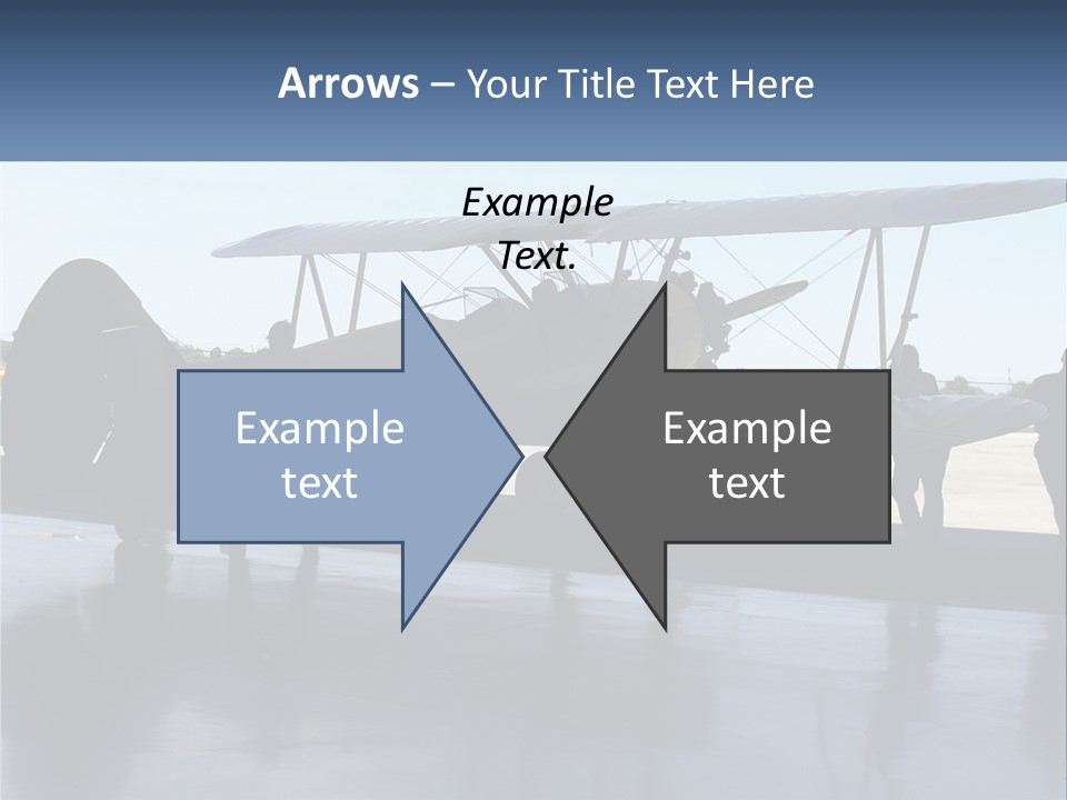 A Small Yellow Airplane Sitting On Top Of An Airport Tarmac PowerPoint Template