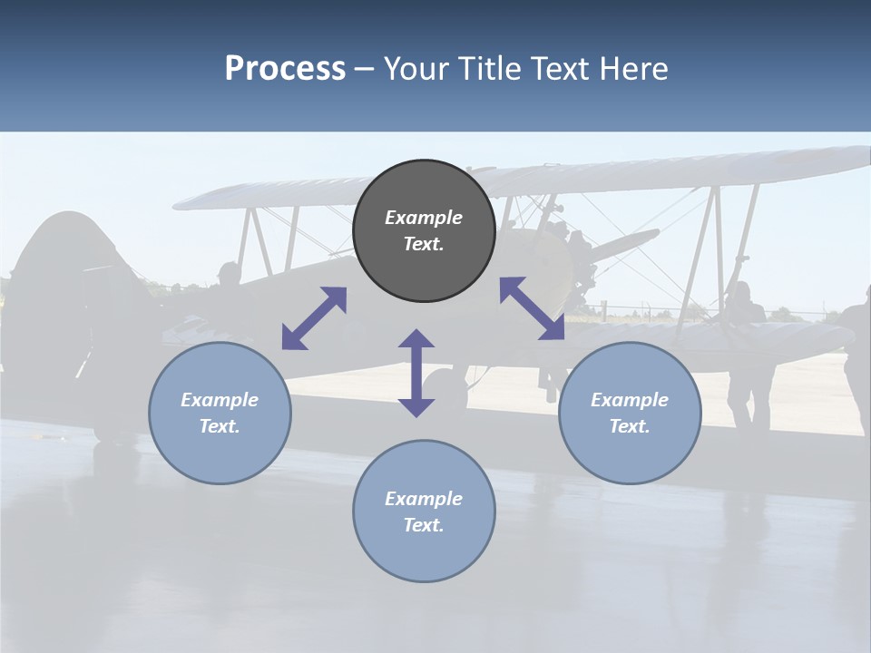 A Small Yellow Airplane Sitting On Top Of An Airport Tarmac PowerPoint Template