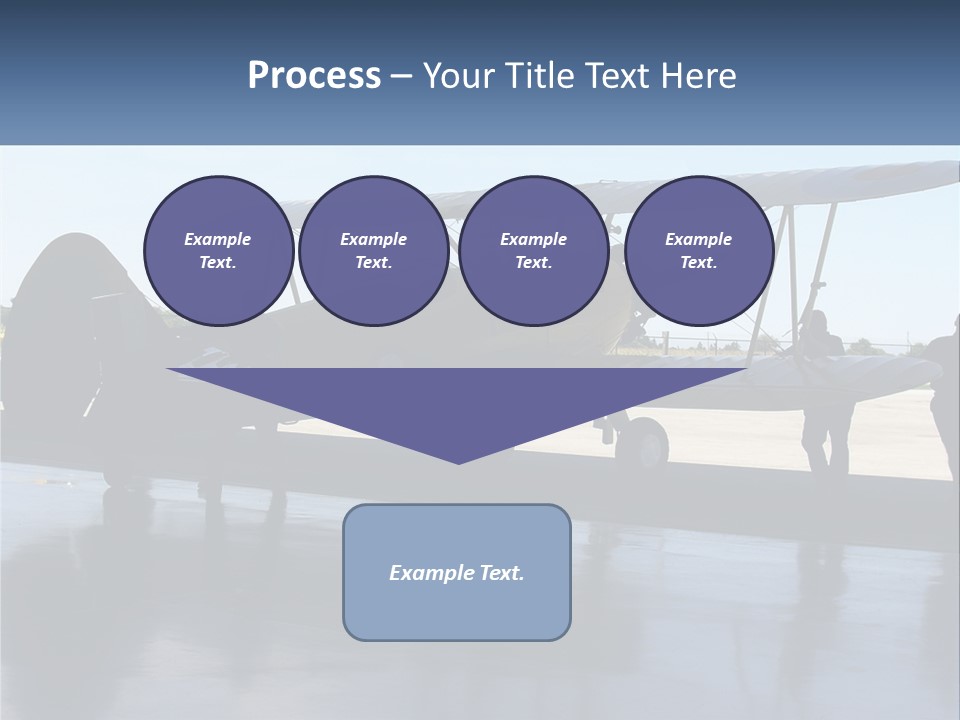 A Small Yellow Airplane Sitting On Top Of An Airport Tarmac PowerPoint Template