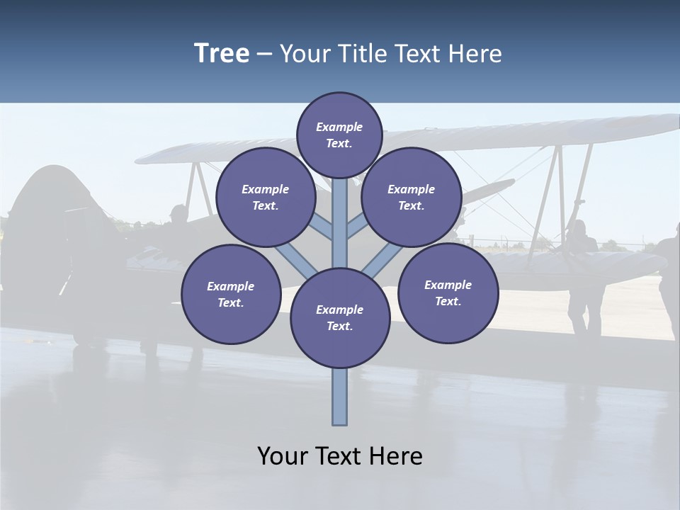 A Small Yellow Airplane Sitting On Top Of An Airport Tarmac PowerPoint Template