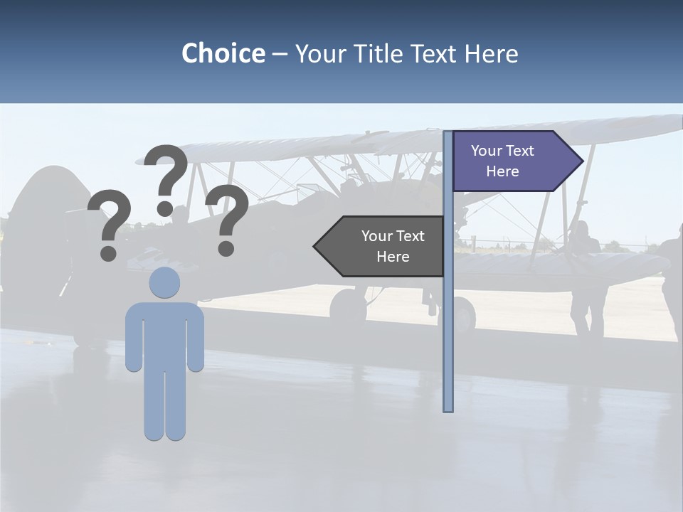 A Small Yellow Airplane Sitting On Top Of An Airport Tarmac PowerPoint Template