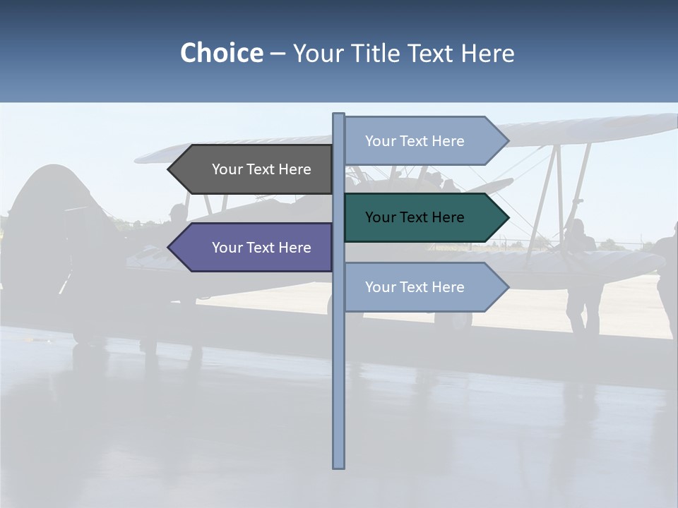 A Small Yellow Airplane Sitting On Top Of An Airport Tarmac PowerPoint Template