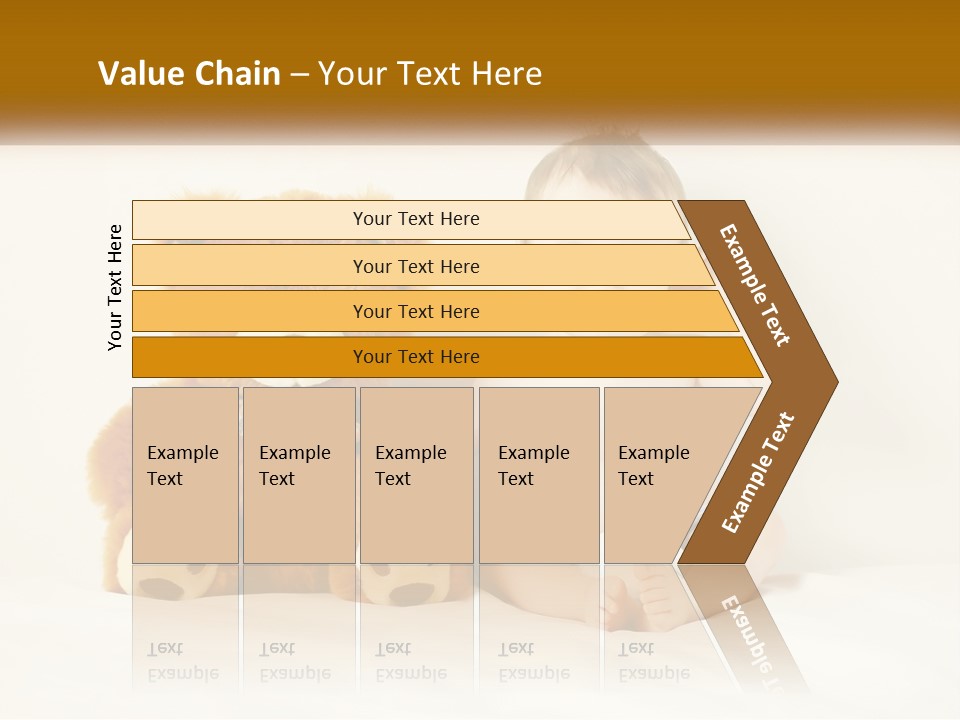 A Baby Sitting Next To A Teddy Bear PowerPoint Template
