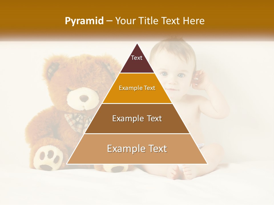 A Baby Sitting Next To A Teddy Bear PowerPoint Template