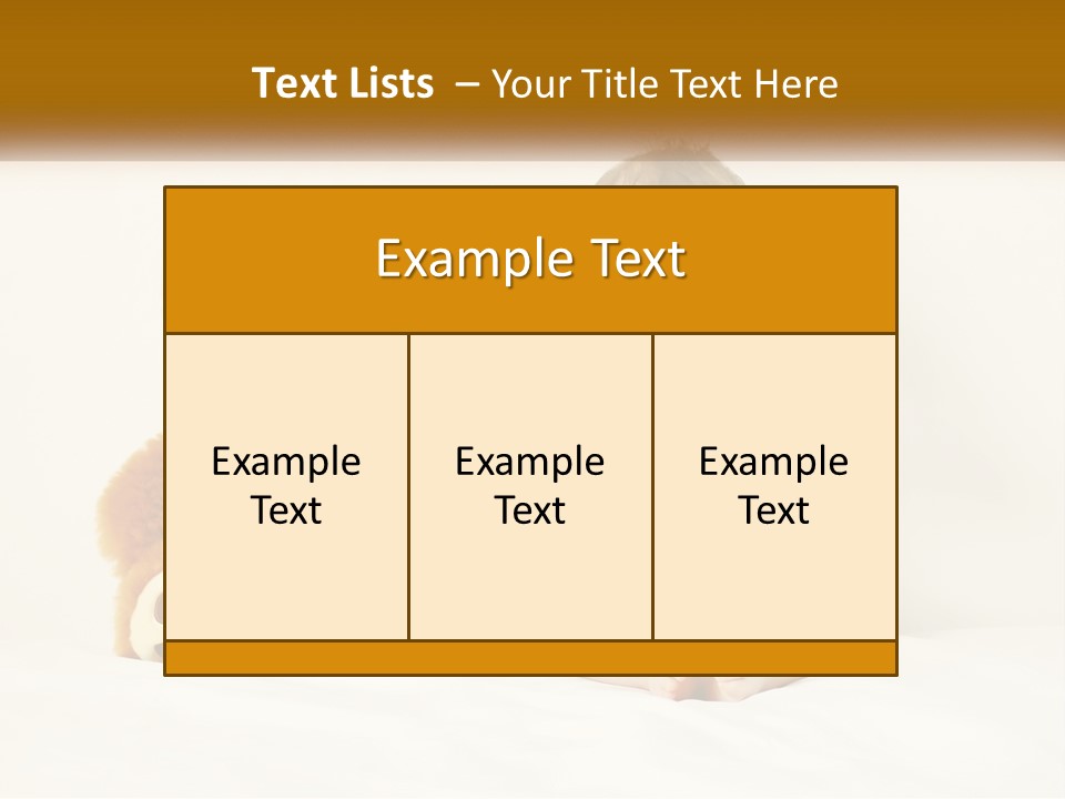 A Baby Sitting Next To A Teddy Bear PowerPoint Template