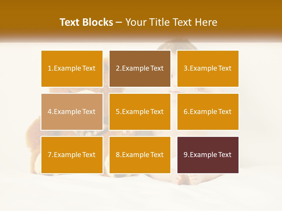 A Baby Sitting Next To A Teddy Bear PowerPoint Template