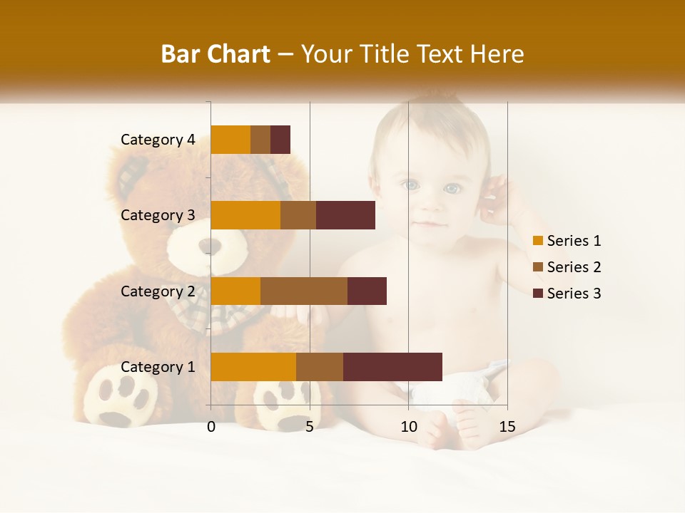 A Baby Sitting Next To A Teddy Bear PowerPoint Template