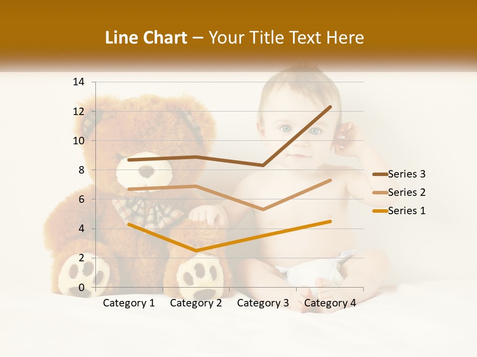 A Baby Sitting Next To A Teddy Bear PowerPoint Template