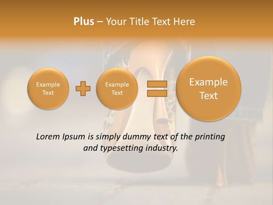 A Woman's Feet In High Heels Powerpoint Template PowerPoint Template