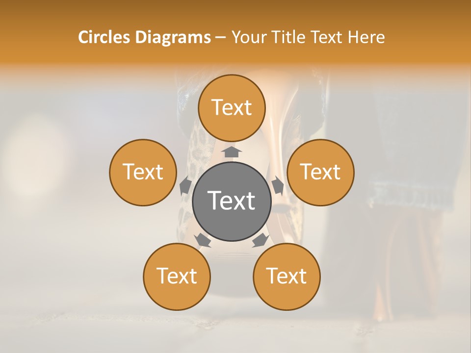 A Woman's Feet In High Heels Powerpoint Template PowerPoint Template