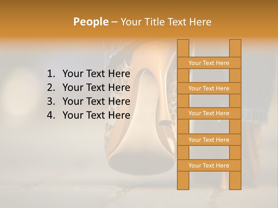 A Woman's Feet In High Heels Powerpoint Template PowerPoint Template