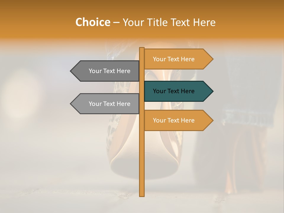 A Woman's Feet In High Heels Powerpoint Template PowerPoint Template