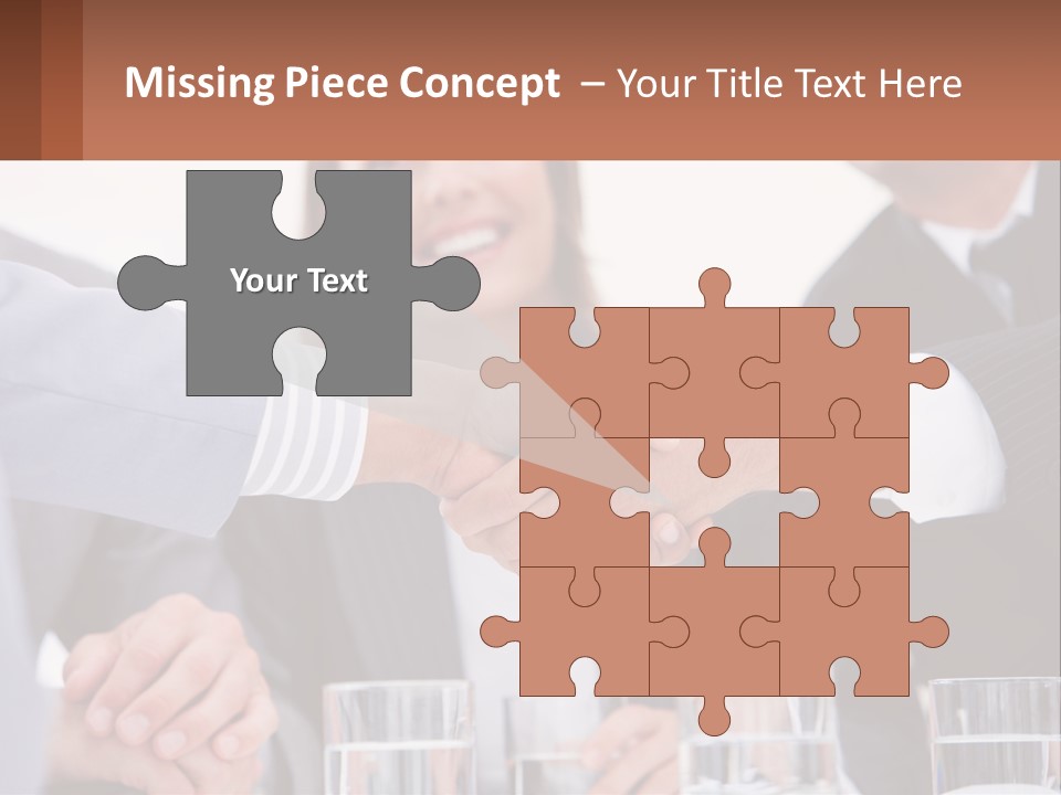 A Group Of People Shaking Hands Over A Table PowerPoint Template