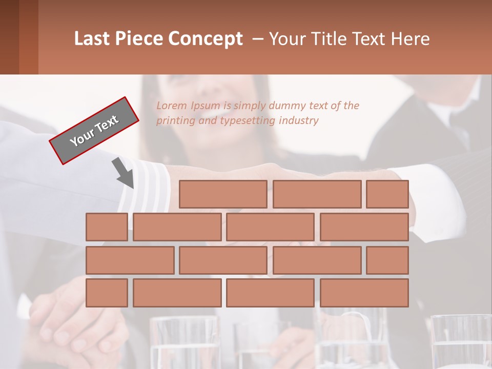 A Group Of People Shaking Hands Over A Table PowerPoint Template