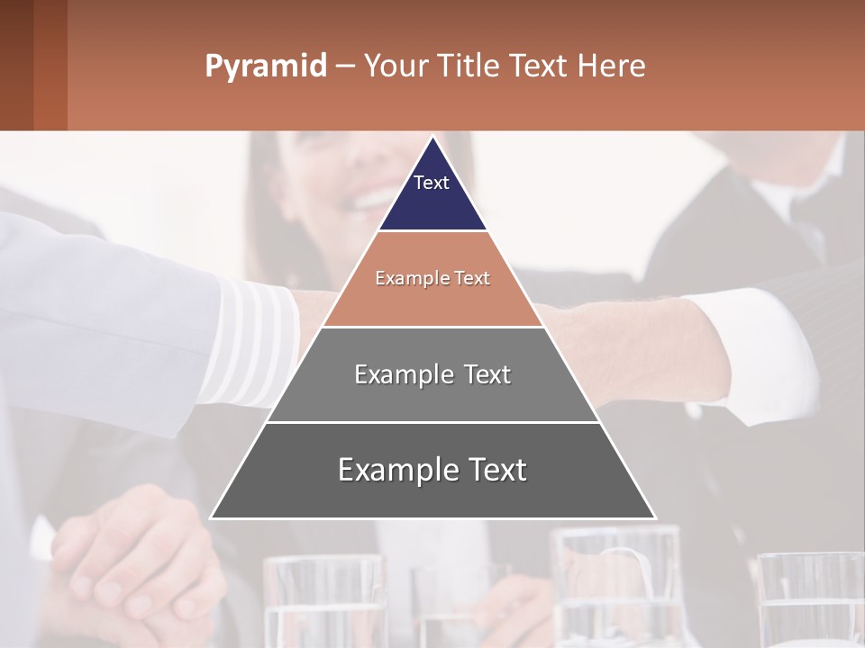 A Group Of People Shaking Hands Over A Table PowerPoint Template