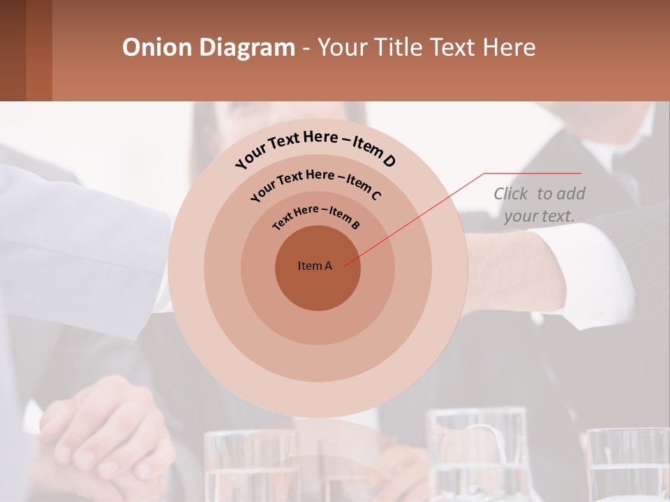 A Group Of People Shaking Hands Over A Table PowerPoint Template