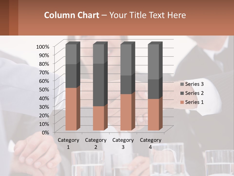 A Group Of People Shaking Hands Over A Table PowerPoint Template