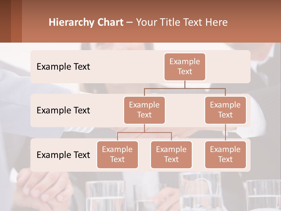 A Group Of People Shaking Hands Over A Table PowerPoint Template