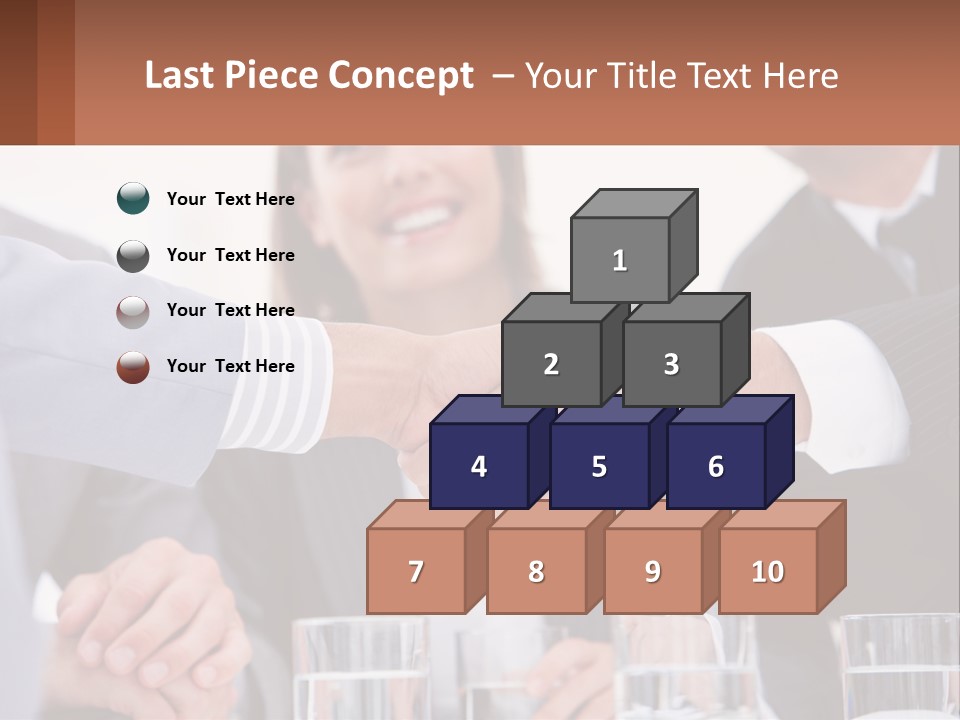 A Group Of People Shaking Hands Over A Table PowerPoint Template