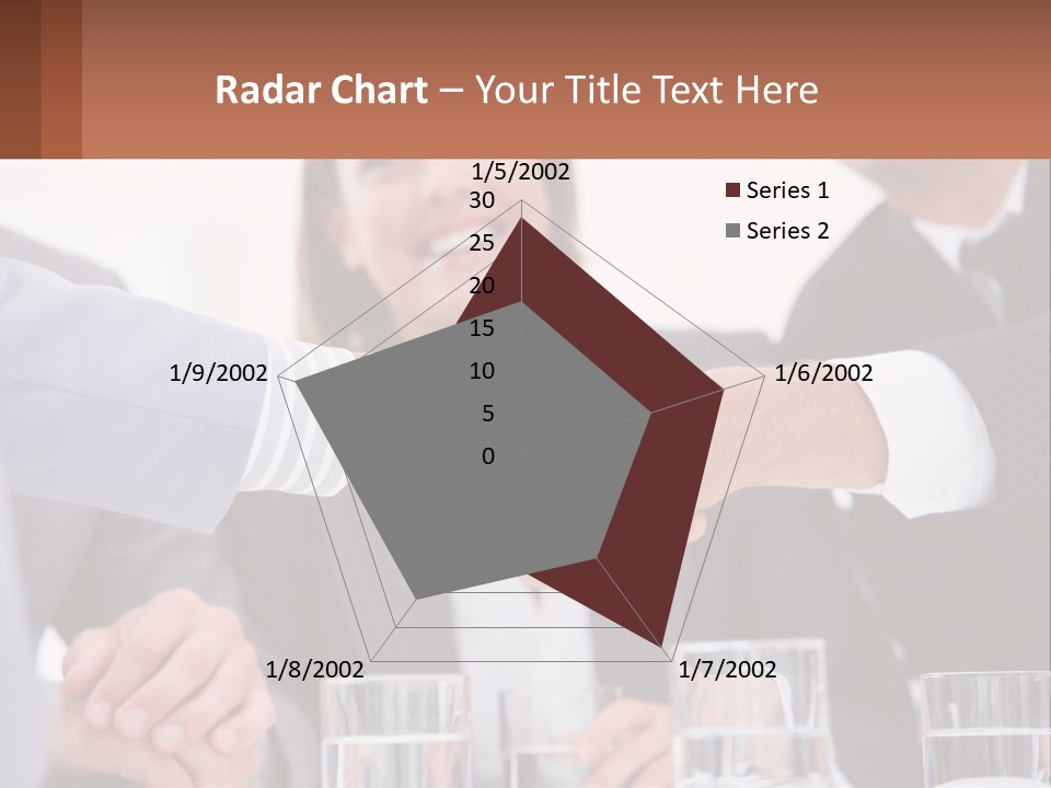 A Group Of People Shaking Hands Over A Table PowerPoint Template