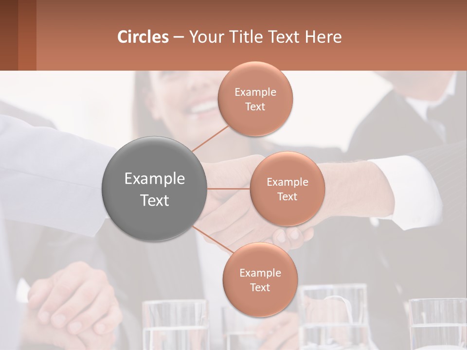 A Group Of People Shaking Hands Over A Table PowerPoint Template