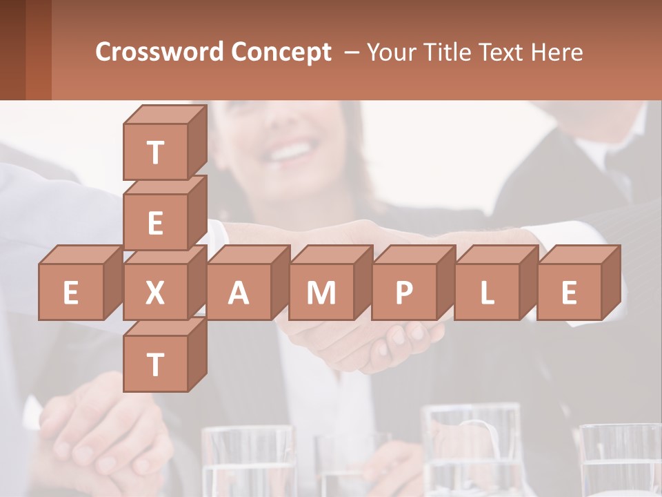 A Group Of People Shaking Hands Over A Table PowerPoint Template